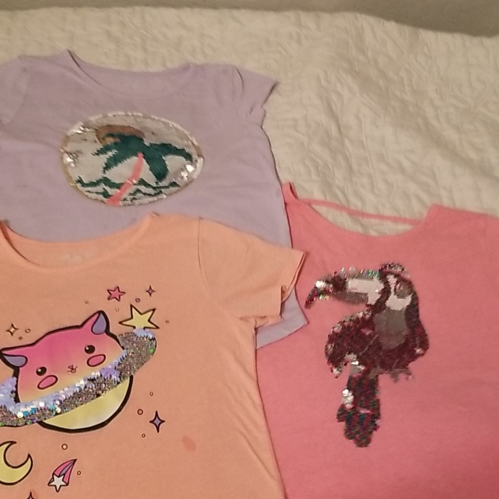 Bundle of 3 Sequins Childrens Place shirts